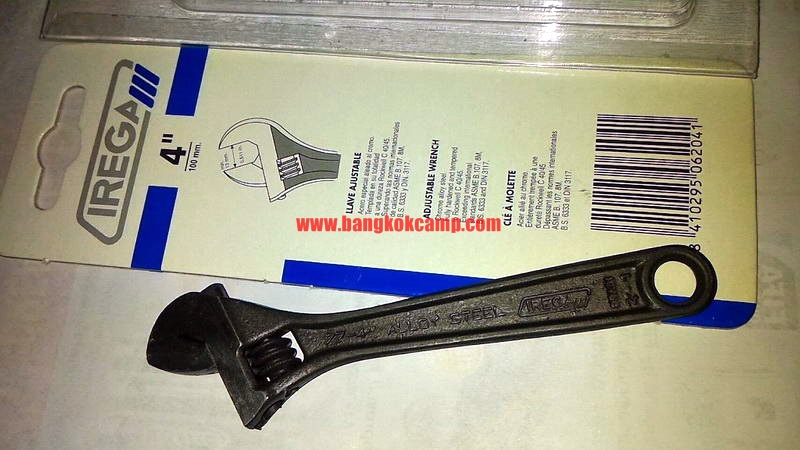 ประแจเลื่อน IREGA ขนาด 4 นิ้ว สเปน Made in Spain ใหม่ แท้. (แพ็คฟ้า)