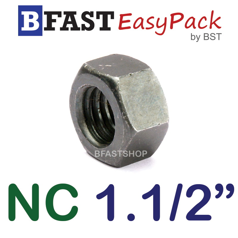 หัวน็อต NC 1.1/2"-6 ขอบ 57 mm. หนา 33 mm. (1 ตัว)
