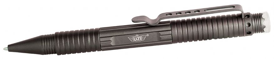 ปากกา UZI ท้ายด้ามหัวcrown , มีที่ไขกุญแจมือ สีไททาเนียม