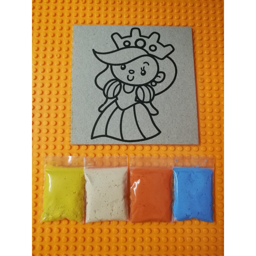 จิ้มแปะ ระบายสี เปเปอร์เคลย์ พร้อมสี ขนาด 12.5*12.5 ซม. Paper Clay