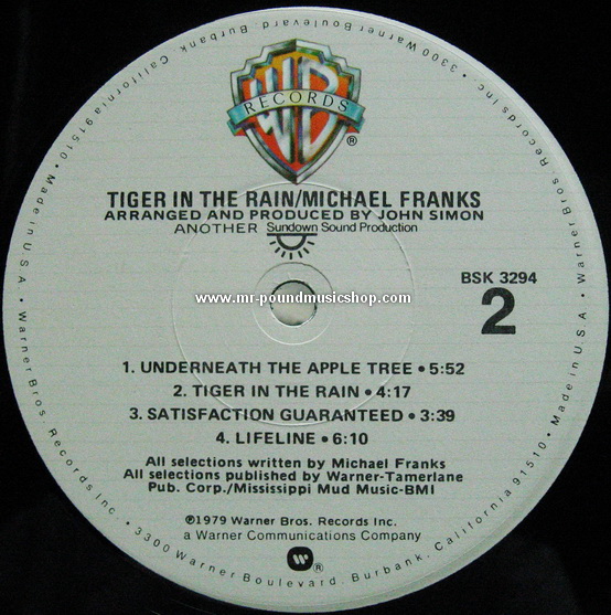 Michael Franks - Tiger in The Rain