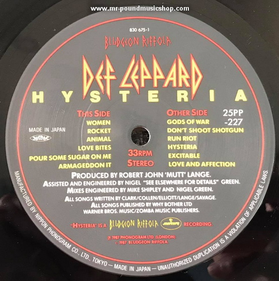 Def Leppard - Hysteria