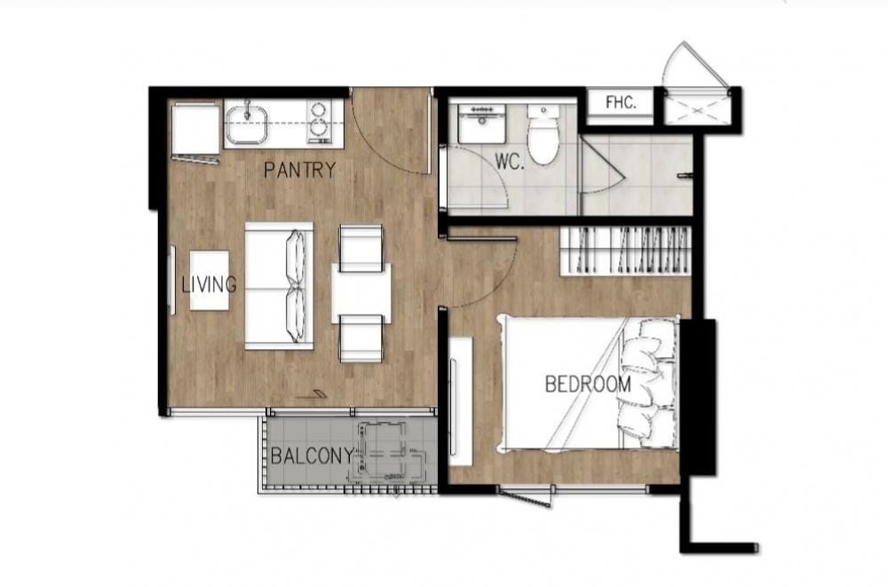 ปล่อยเช่า คอนโดเดอะทรีสุขุมวิท 71-เอกมัย Condo The Tree Sukhumvit 71- Ekkamai (ใกล้แอร์พอร์ตลิงค์ ) 1ห้องนอน 26 ตรม. ชั้น 19 ห้องแต่งครบพร้อมเข้าอยู่