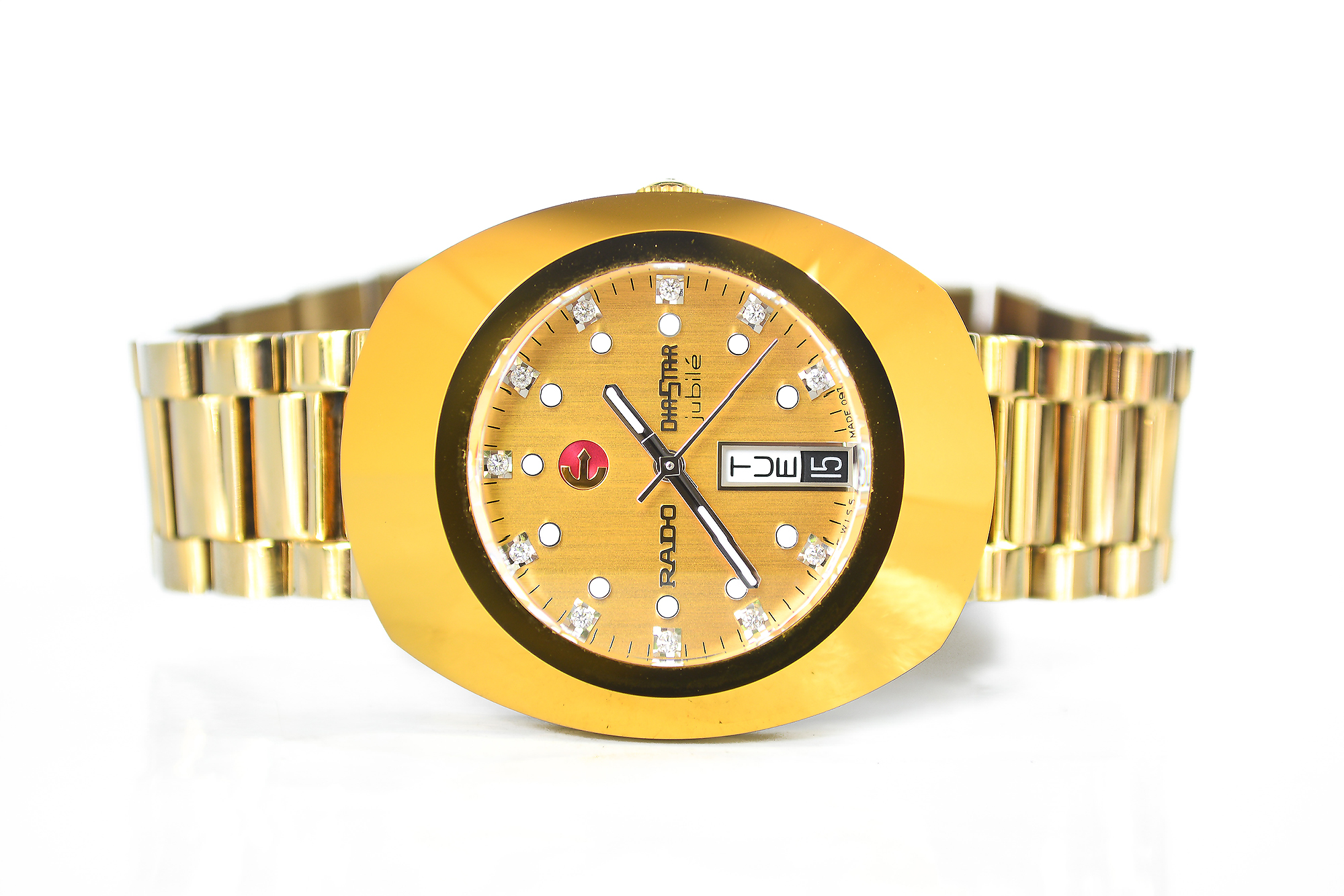 Rado Diastar Jubile เรือนทอง ฝังเพชร 11 เม็ด สายหนา (Sold)