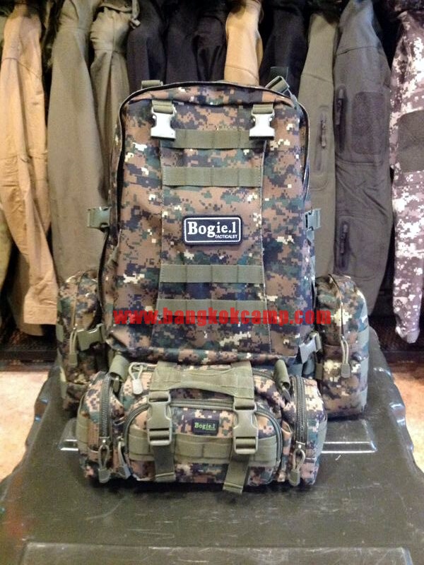 กระเป๋าเป้ แม่-ลูก จุได้50ลิตร (50L) ซื้อ1ได้ถึง4, (ลายดิจิตอลเขียว)
