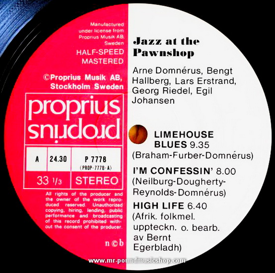 Arne Domnérus - Jazz at the Pawnshop