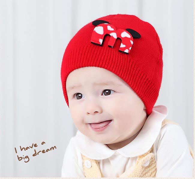 หมวกถักผ้ากำมะหยี่เนื้อนิ่ม แต่งตัว M น่ารัก