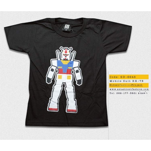 T-Shirt เสื้อยืดเด็ก เสื้อยืดกันดั้ม Mobie Suit Gundam (Zaku II) สุดเท่ห์ สีเทาเข้ม จากร้าน GUNZU เสื้อยืดเด็ก!! Asia Street Fashion