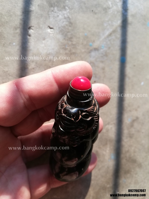ขวดยานัตถ์ แกะจากเขาสัตว์ รูปสิงโต(8)
