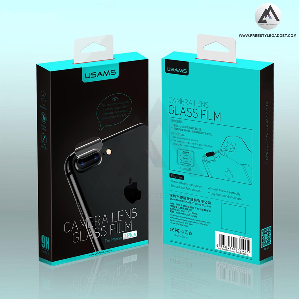 USAMS Camera Lens Glass 9H - ฟิล์มกระจกนิรภัยกันรอยเลนส์กล้อง