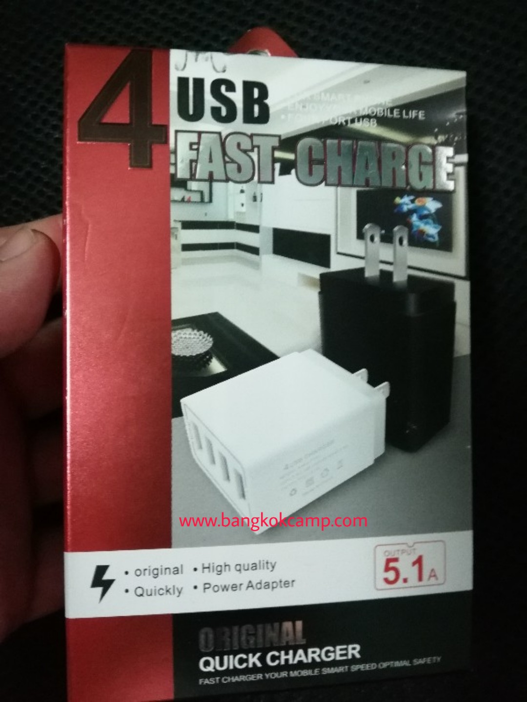 Usb Fast Charger หัวปลั๊กเสียบ Usb 4 ช่อง