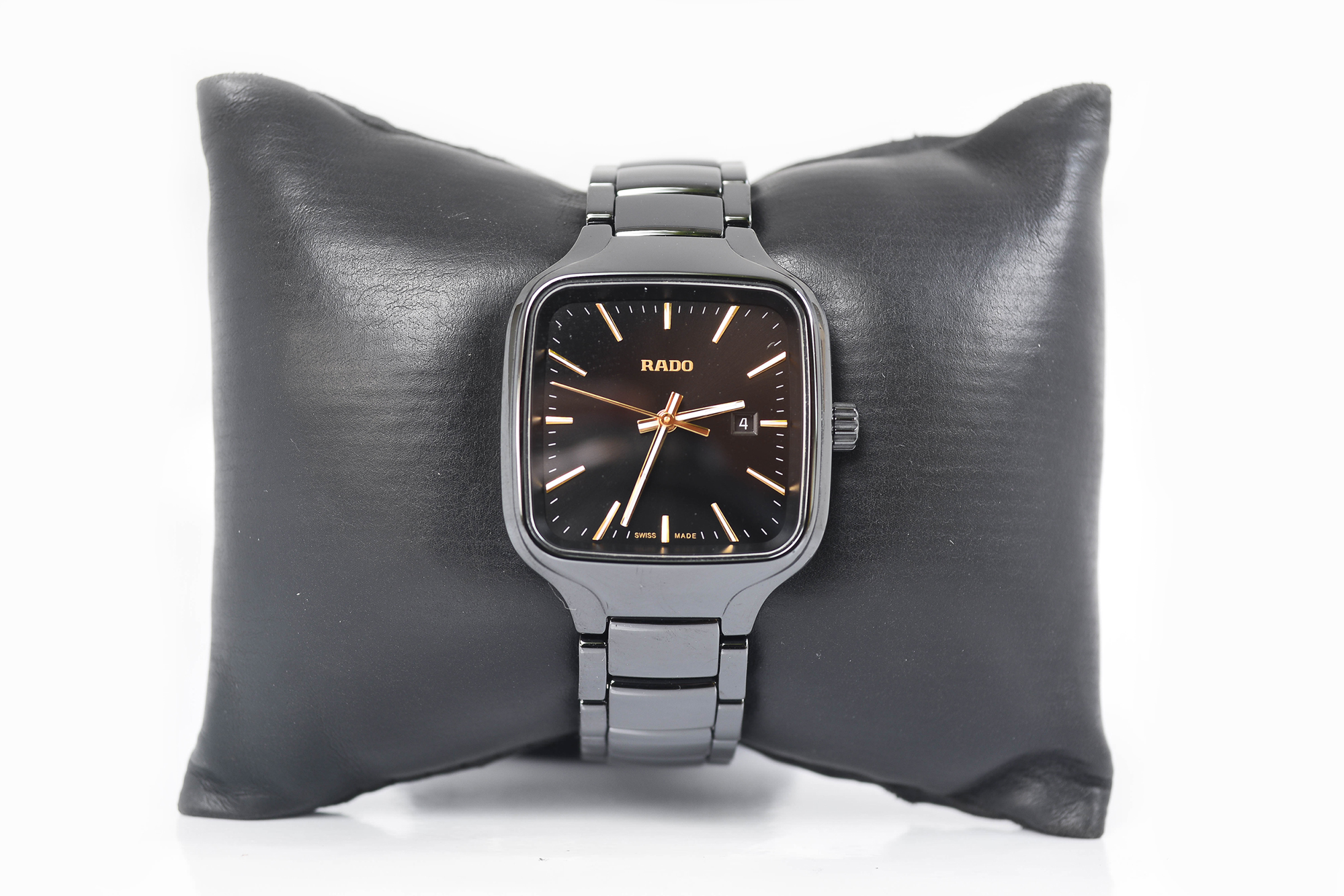 Rado True Square Ceramic Lady Size Quartz หน้าดำ