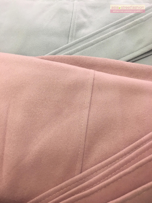 OverCoat เสื้อโค้ทกันหนาว ทรงโคล่งสีเทา ผ้าวูลผสม บุซับในกันลม พร้อมส่ง same pic