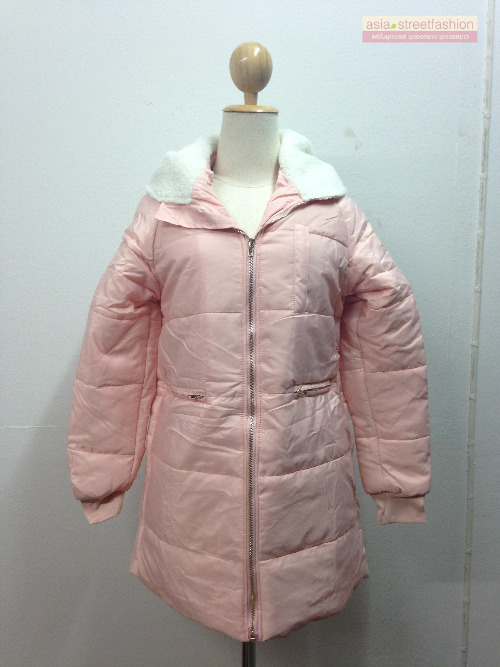 เสื้อโค้ทกันหนาวฮู้ดดี้ กันหนาวกันลม ผ้าในลอนบุนวม+ซับในขนแกะ พร้อมส่งจ้า สีดำ