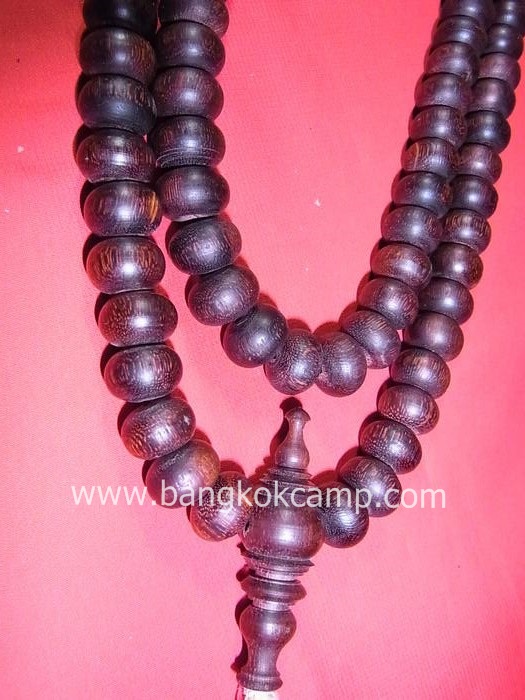 ไม้มงคลหายาก... ประคำ(ไม้แก่นมะขาม) ลายสวย ความยาว18นิ้ว พร้อมหัวขุน...ไม้แก่นมะขามแท้ทุกเม็ด (CN004s)