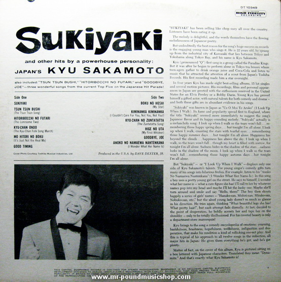 Kyu Sakamoto and Other Japanese Hits With Orchestra - Sukiyaki (Ue O Mui Te Aruku)