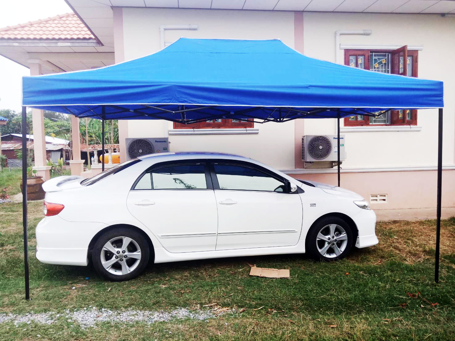 เต็นท์พับได้ สีน้ำเงิน ขนาด 3m x 4.5m