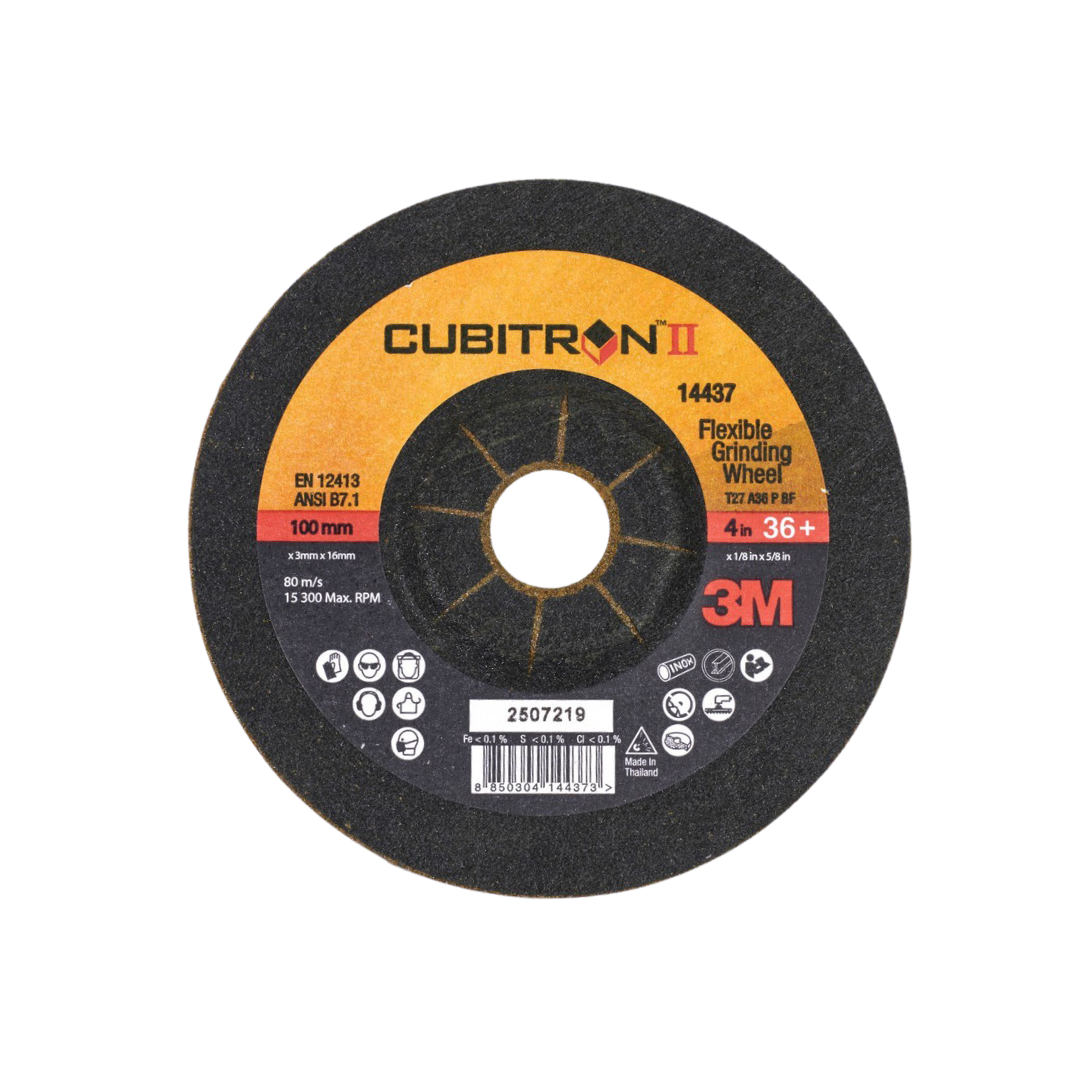 3M ใบเจียร สีทอง 4" CUBITRON II 14437 #36 (20ใบ/กล่อง)