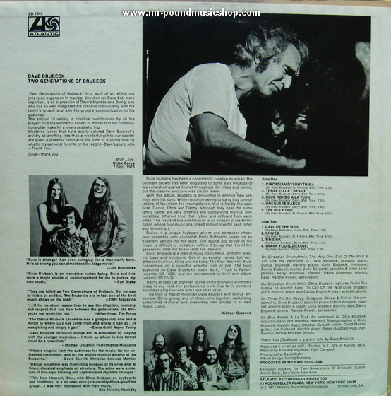 Dave Brubeck - Two Generations Of Brubeck