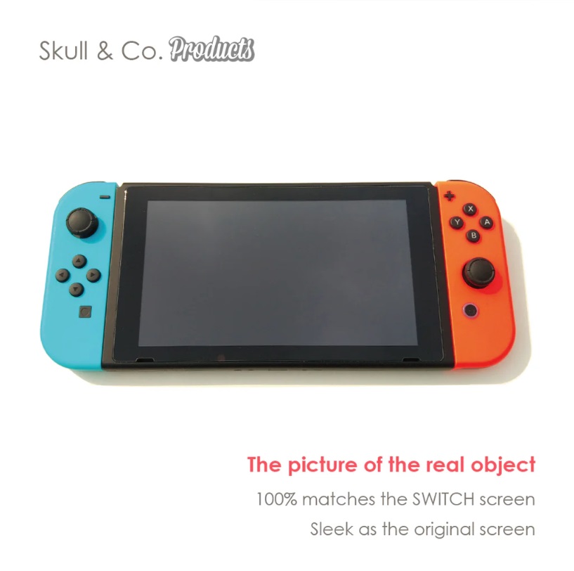 Skull & Co. Tempered Glass for Nintendo Switch V.1 V.2 (2 Pack)