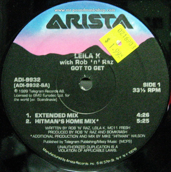 Leila K with Rob 'N' Raz - Got To Get