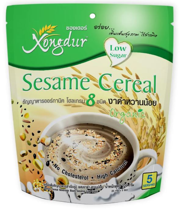 ธัญญาหารงาดำหวานน้อย ขายยกแพ็ค (125กรัม x 6ห่อ)