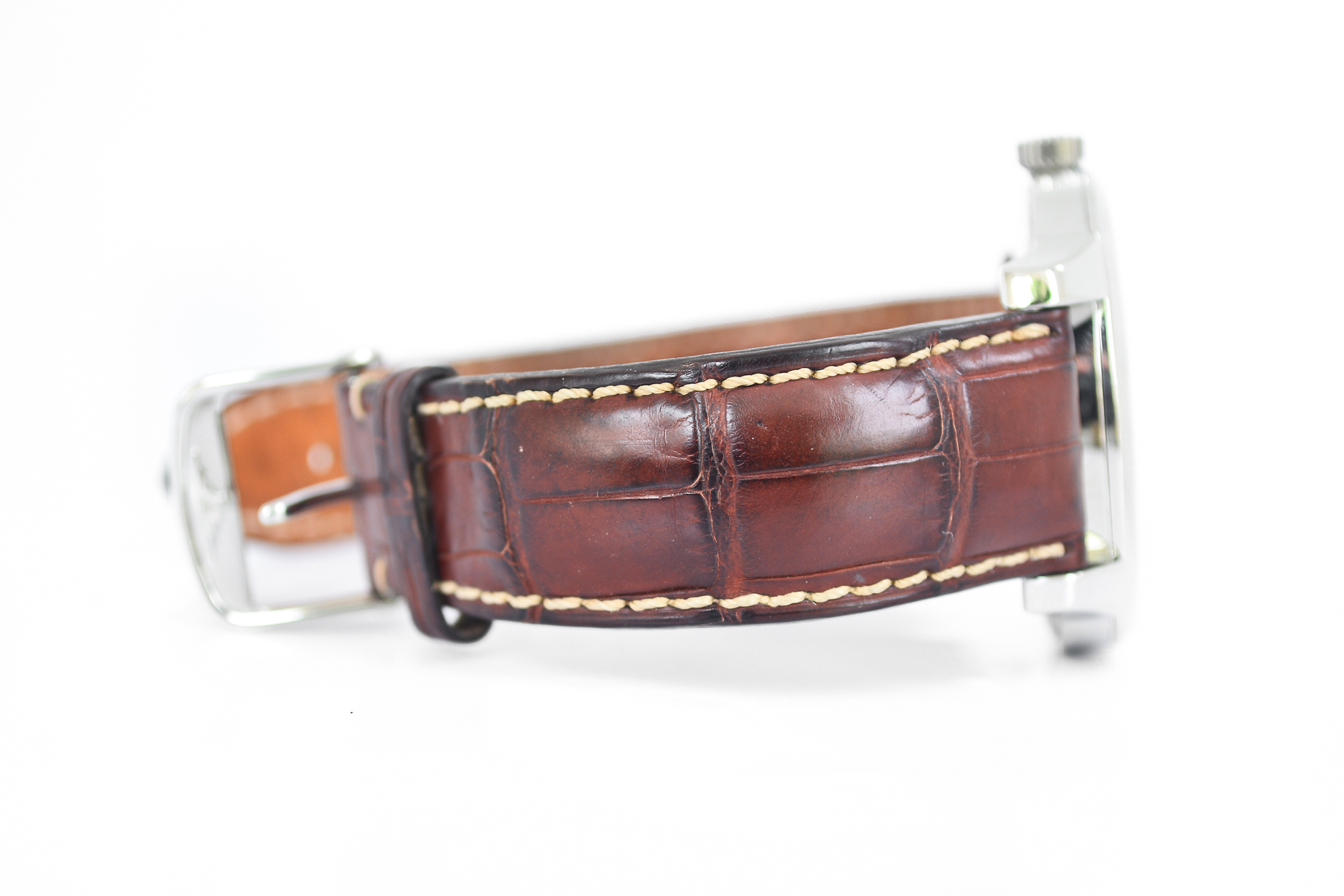 Longines Spirit Automatic หน้าขาว สายหนัง