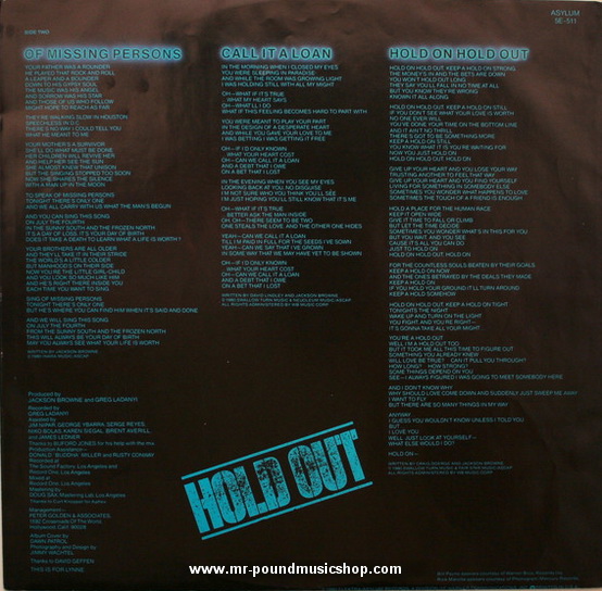 Jackson Browne - Hold Out