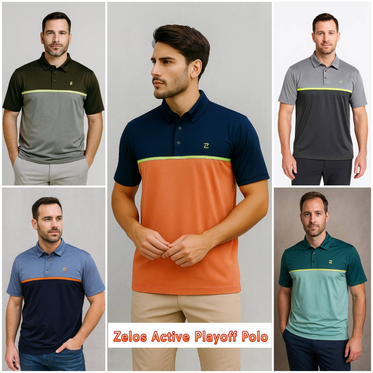 Zelos Active Playoff Polo