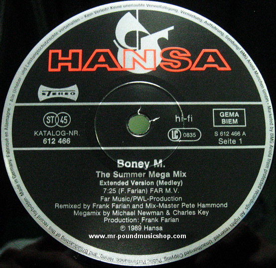 Boney M. - The Summer Mega Mix / The Calendar Song