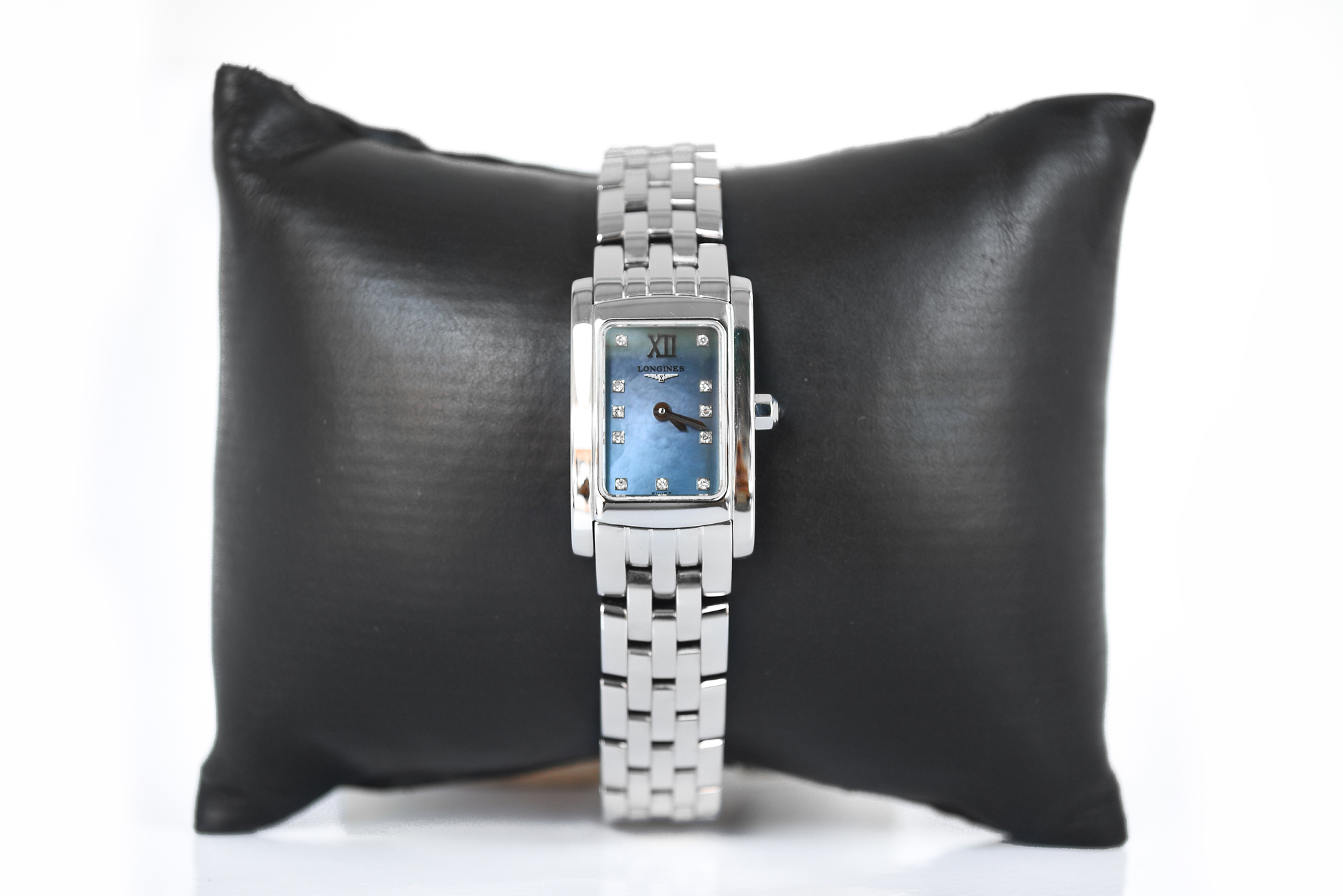 Longines Dolcevita Mini lady หน้ามุกฟ้า หลักเพชร