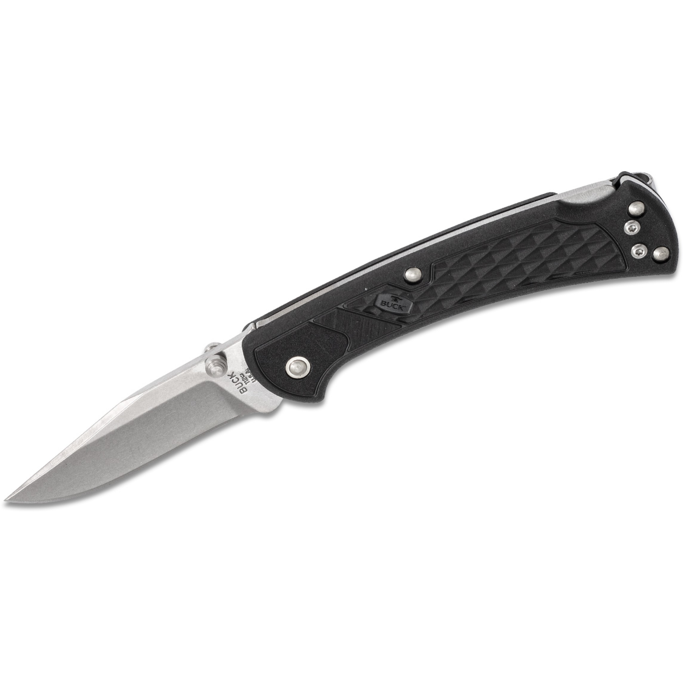 มีดพับ Buck112 Slim Ranger Select Folding Knife 3" Plain Blade, Green GFN Handles, Deep Carry Pocket Clip