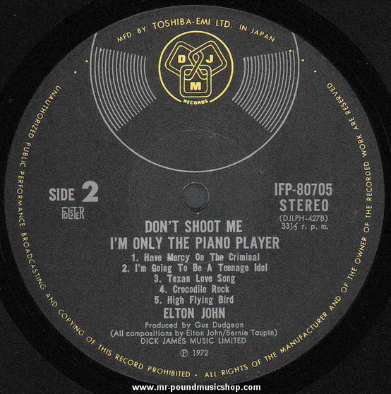 Elton John - Don't Shoot Me I'm Only The Piano Player