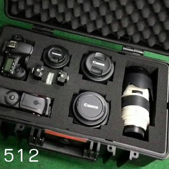 กระเป๋ากล้อง Hardcase ล้อลาก HARZ รุ่น HC-512 สีดำ ไส้โฟมลูกเต๋า