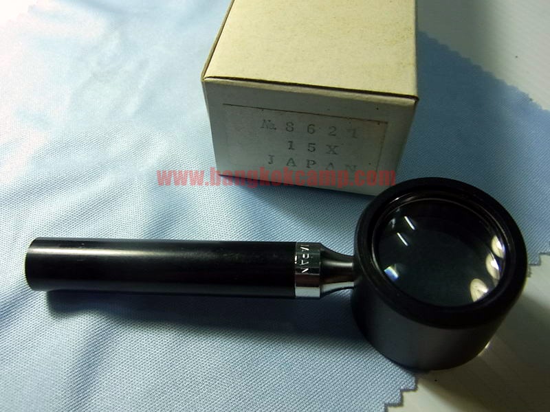 แว่นขยาย/เลนส์ขยาย/กล้องส่องพระ/เพชร ญี่ปุ่น (Made in JAPAN) กำลังขยาย 15X ...ใหม่เก่าเก็บ ไม่ผ่านการใช้ แท้