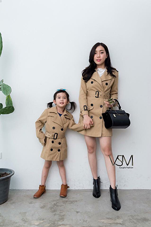 Le\'ne song Set เซ็ทเสื้อโค็ทสูท มีซับใน แม่ลูก ใส่เข้าหน้าหนาว