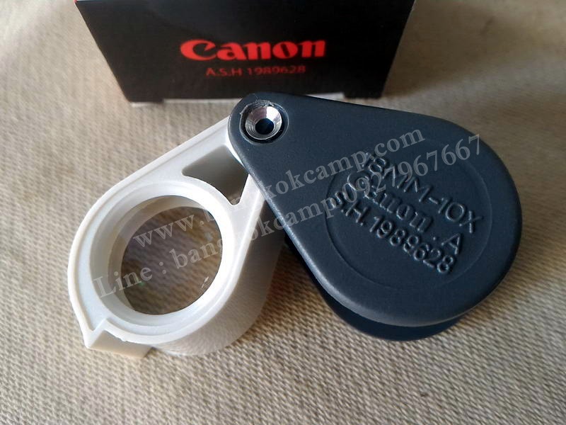 กล้องส่องพระ CANON A.S.H 1989628 กำลังขยาย10X บอดี้เทา-ขาว