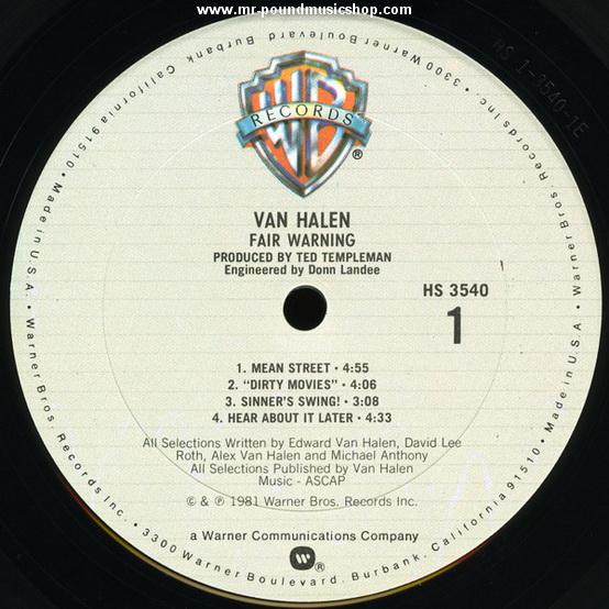Van Halen - Fair Warning
