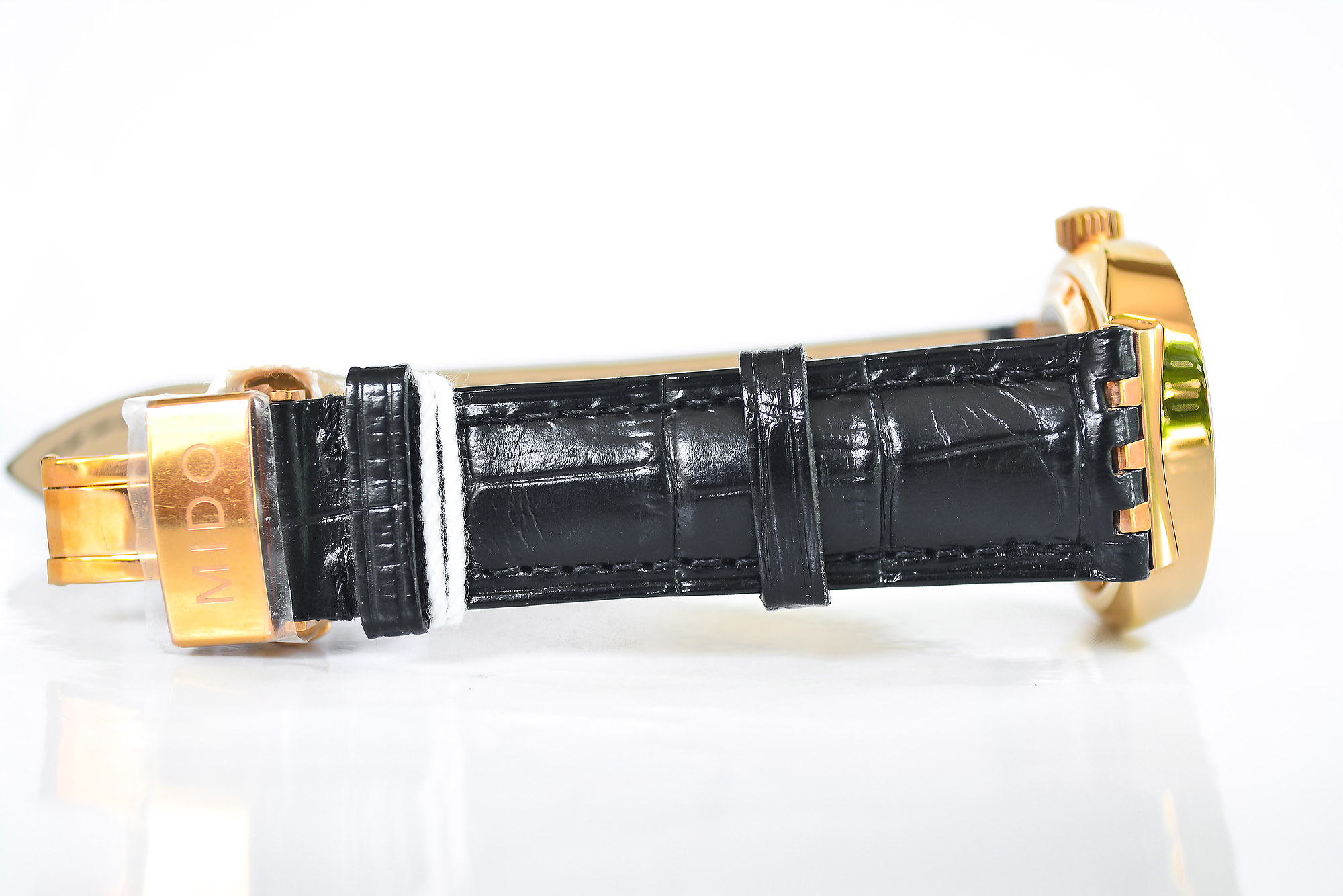 NEW:MIDO ALL DIAL AD1 automatic M8330.5.18.43 pink gold สายหนัง