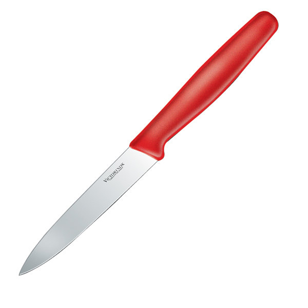 มีดครัว Victorinox Paring Knife 10 cm ใบเรียบสีแดง (5.0701)