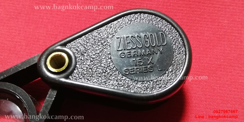 กล้องส่องพระ / จิวเวอรี่ ZIESS GOLD 15x Series L รุ่นเก่า แกนทองเหลือง ใหม่เก่าเก็บ (สีดำ-ดำ)