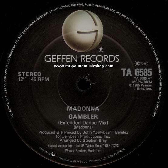 Madonna - Gambler (Extended Dance Mix)