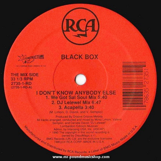 Black Box - I Don't Know Anybody Else