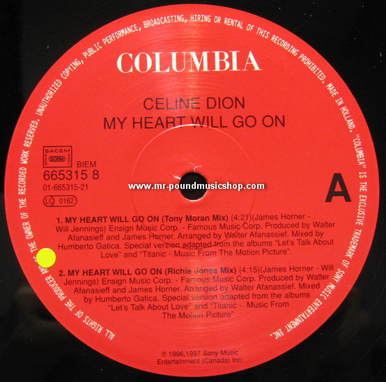 Celine Dion - My Heart Will Go On (Love Theme From "Titanic")