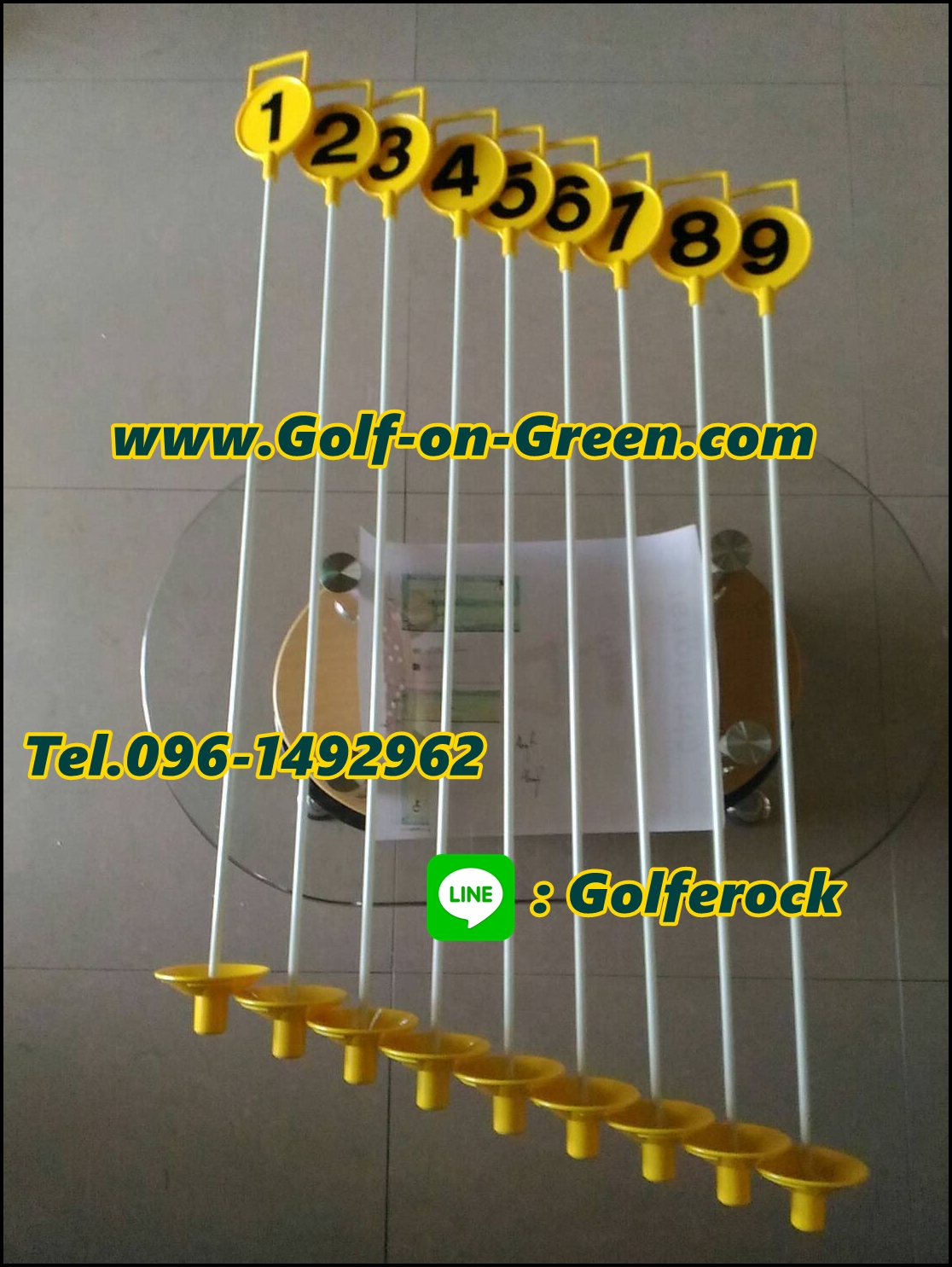 หลุมกอล์ฟ + ก้านธง + ธง