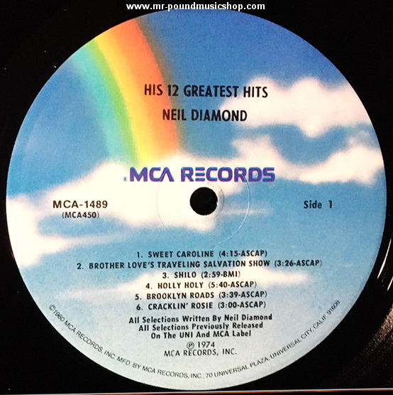 Neil Diamond - His 12 Greatest Hits