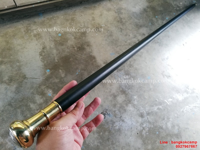 ไม้ตะพด (แบบ 22เงิน) หัวทองเหลือง ทรงแป้น ร.5