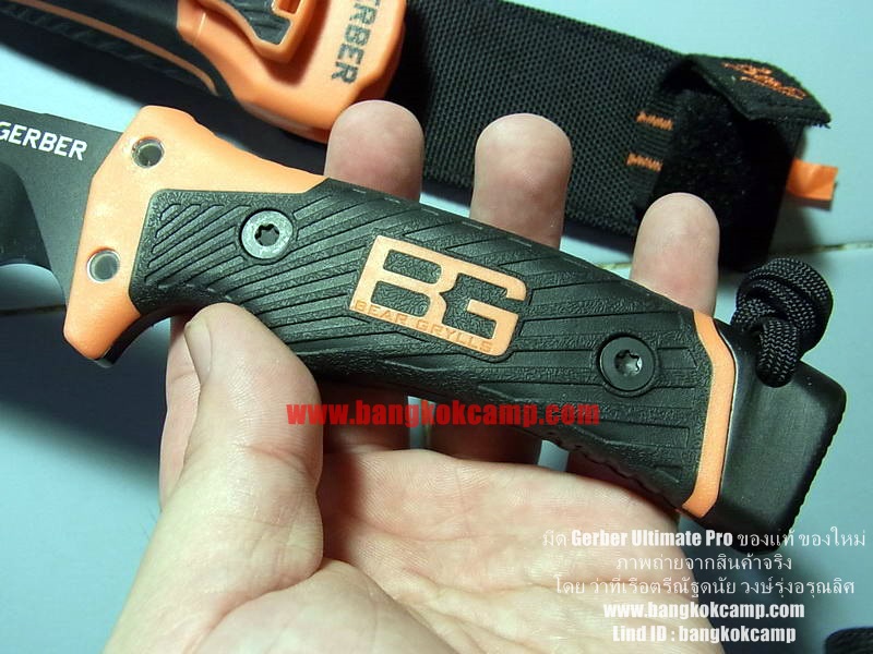 มีดเดินป่า/ยังชีพ Gerber Bear Grylls Ultimate Pro ใหม่ แท้ มีนกหวีดและที่จุดไฟ ของแท้ ของใหม่