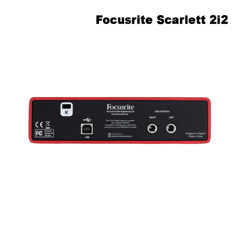 Focusrite Scarlett 2i2 (2nd Gen)2 in / 2 out USB 2.0 Audio Interface