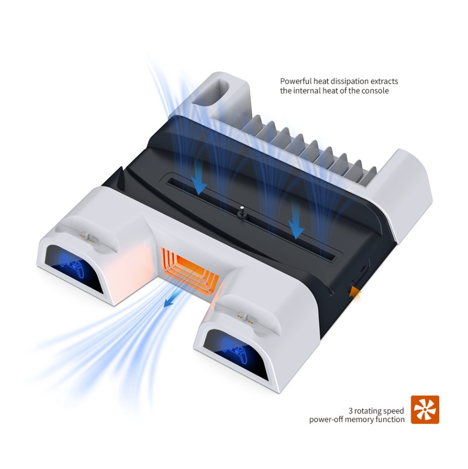 DOBE PS5 รุ่นแรก Multifunctional Cooling Stand แท่นวางเครื่อง แบบใส่แผ่นและดิจิตัล